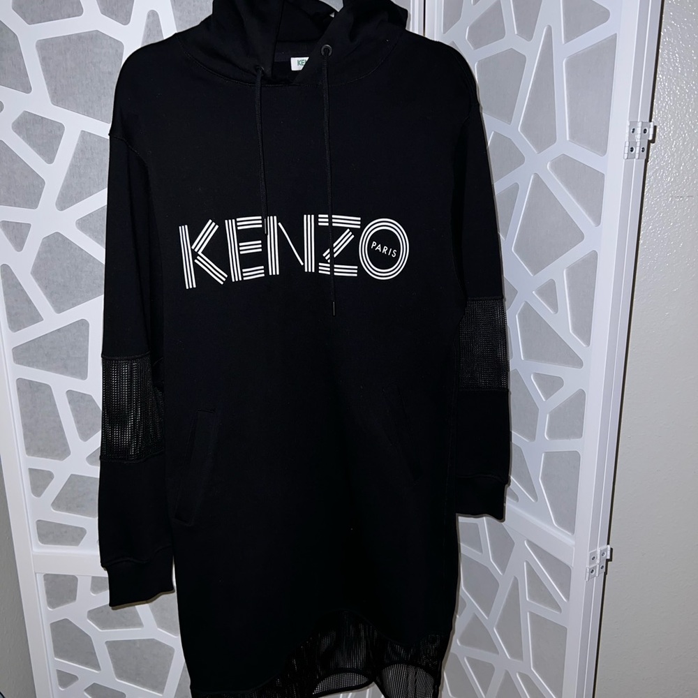 Kenzo Paris Black Hoodie Dress